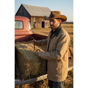 NWOT Vtg LL Bean Original‎ Field Coat Thinsulate Saddle Tall L Gorpcore Chore